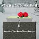 Never Blown Away - 2 Pack Grave Saddle Holder, Reusable Tombstone Flower Frame for 3 to 8 Inches Wide Headstones, Cemetery Decor Saddles to Honor Loved Ones, Gray (Patented)