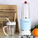 La Reveuse Personal Size Blender 250 Watts Power for Shakes Smoothies Seasonings Sauces with 1 Piece 15 oz Cup,1 Piece 10 oz Mug,BPA-Free (Sky Blue)