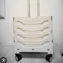 Travel Portable Mobile Storage Folding Handcart Roll Utility Heavy Duty ,Wite