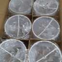 LAMPWELL LEBE White Clip on Chandelier Lamp Shades Set of 6,Small Lamp Shades Clip on bulb,5.2"5.2"H5.2",Fabric Mini Drum Lamp Shade,Handmade,FOR CANDLE BULB AND SMALL GENERAL BULB