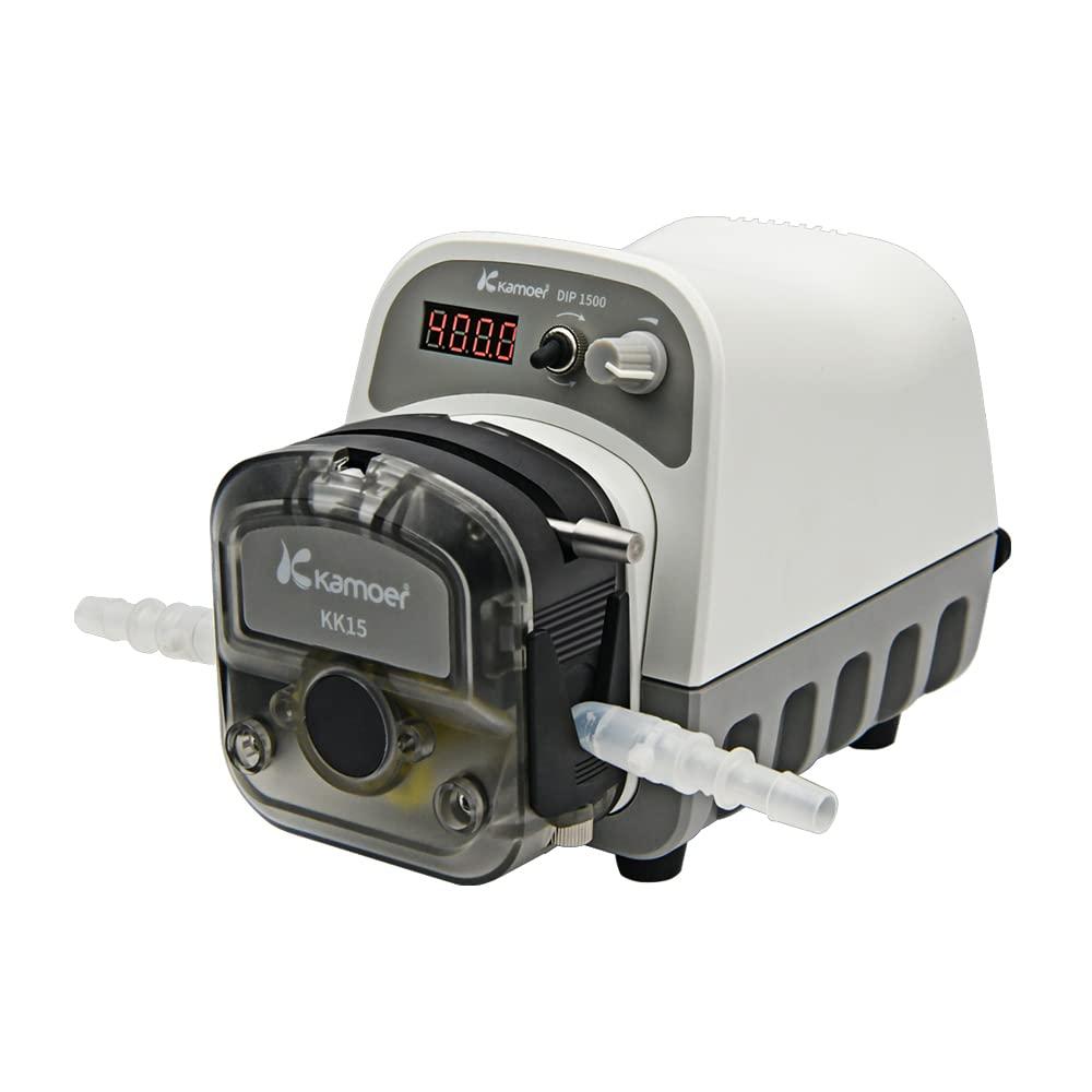 Kamoer DIP1500 peristaltic Pump 24V 1500ml/min high Flow Intelligent Variable Speed 0.1-400rpm Liquid dosing Pump 3 rotors LED Screen RS485 7.9mm x 11.1mm (IDxOD)