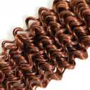 Light Brown Bundles Human Hair Color #30 Deep Wave Bundle 12 14 16 Inch Unprocessed Virgin Hair 3 Bundles Brown Deep Wave Bundle Hair Weave