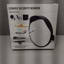 ovsor 12 Inches Convex Safety Mirror Adjusted Blind Spot View Range Corner, Sturdy Garage Mirror for Outdoor, Store, Parking (Orange)