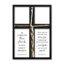 flowtorely A Cord of Three Strands Wedding Ceremony Unity Wall Decor 22"X16" Matthew 19 6 Christian Marriage Prayer Cross Sign Framed Wall Hanging Art (Black)