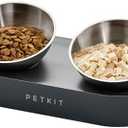 PETKIT Raised Dog Cat Food Bowl 304 Stainless Steel, Elevated Pet Food and Water Bowl Dishes, Elevated Cat Bowls, Non-Slip Tilted Cat Bowl No Spill