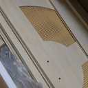 Buffet Cabinet with Storage Sideboard Accent Modern Credenza with Doors & Shelves 32.9" Rattan Media Console Mid Century Coffee Bar Table for Living Room Kitchen Dining Room Hallway