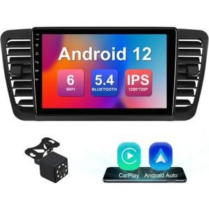 2+32G 9-inch Android 12 Car Stereo for Subaru Legacy Outback 2005-2009 IPS Touchscreen Screen Car Radio with Carplay & Android Auto Support Backup Camera GPS FM Navi BT SWC