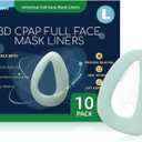 10-Pack Large Cpap Mask Liners Full Face Masks Cushion Cover for ResMed F20/F10 F&P Simplus & Vitera Philips Amara Series Reduces Air Leaks & Pressure Marks Liner CPAP Supplies(Cushions NOT Included) (Green)