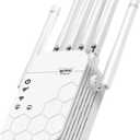 WiFi Extender Signal Booster for Home, New 6X Faster Wireless WiFi Repeater with Ethernet Port, AC1900Mbps Dual Band, Covers up to 12880 sq.ft & 105 Devices, WiFi Booster Compatible with All Routers