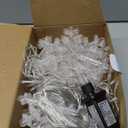 suddus Christmas Snowflake Lights Outdoor, 10.7ft 168 LED Connectable Holiday String Lights Plug in with 14 Drops, Hanging Icicle Lights for Outside, Eaves, House, Window, Yard, Indoor Decor, White