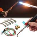 Jewelry Micro Mini Gas Little Torch with 5 Tips Welding Soldering Torches kit Oxygen & Acetylene Torch Kit Metal Cutting Torch Kit Portable Cutting Torch Set Welder Tools
