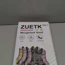 ZUETK Weighted Vest, 12lb Weight Vest with Reflective Stripe, Weighted Vest for Men Women Workout Equipment for Strength Training, Running, Jogging, Fitness, Weight Loss (PU-Silver)