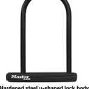 Master Lock Black Bike Lock with Key, Standard Size U-Lock for Bicycles and Other Outdoor Equipment, Anti-Theft Lock for Bikes, 8320D