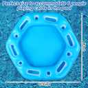 Seenelling Large Floating Table for Pool Games Floating Holder Cooler Containers Inflatable Pool Games Table Tray Accessories for Swimming Summer Beach Indoor Outdoor, 51.2 x 44 inches