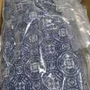 Basic Beyond Outdoor Chair Cushions Set of 4, Square Corner Outdoor Cushions for Patio Furniture, Water Resistant Patio Chair Cushions with 2 Ties, 18.5x16x3, Blue Circles