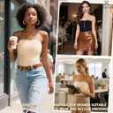 JOYSHAPER Strapless Shapewear Tank Top for Women Bandeau Shapewear Camisole Long Tube Top Strapless Camisoles (Beige, L)