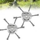 2PC Steel Wire Grass Trimmer Head,6 Inch Wire Weed Trimmer, Trimming Head for Weed Eater, Steel Cord Brush Cutter Trimmer Replacement with Most Lawn Mower