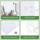 10-Sheet Subway Peel and Stick Backsplash, 12" x 24" Glossy Carrara White Acrylic Self Adhesive Waterproof Wall Stickers, Stick on Tiles for Kitchen Bathroom Shower