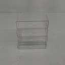 4-Pack Clear Hinged Plastic Containers, Keepsake Storage Boxes, 7"L x 5"W x 1.75"H, Made in USA, Plastic Display Case, Bead Storage or Craft Organizers and Storage Container