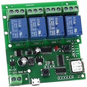 WiFi Smart Switch Relay Module for Home Automation,Add WiFi to Access Control Garage Door,eWelink app Remote Dry Contact,Works with Alexa,Google Assistant (5-32V 4CH)
