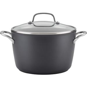 KitchenAid Hard Anodized Induction Nonstick Stock Pot/Stockpot with Lid, 8 Quart, Matte Black