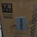 T3 Pro 3-in-1 Pet Stroller for Small Dogs & Cats  Foldable, Lightweight with Detachable Carrier, 180 Canopy & Cup Holder (Beige)