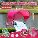XL Universal Wind-Resistant Chair Umbrella Canopy, Extra Large Foldable UPF 50+ Sun Shade Attachment with Adjustable Clamp, Fits Most Beach, Camping, Lawn, Sports, Zero Gravity Chairs, Patented
