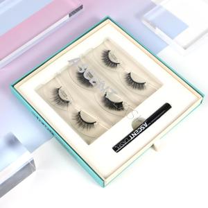 AscentLash Magnetic Eyelash Kit with Magnetic Eyelashes and Magnetic Eyeliner, Easy to Apply, No Glue Needed, Reusable, 50 wears, Faux Mink Eyelashes, Volume and Length - 3 Pairs (Astra Kit)
