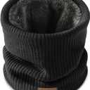 2 x ROXUN Winter Neck Gaiter, Neck Warmer Cover Ski Gaiters for Men/Women Fleece Thick Elegant Stylish