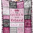 Retirement Gift for Woman - Retired Gifts for Women/Teacher/Coworker/Nurse/Retirees 2026 - Farewell Going Away Goodbye Gifts for Coworkers - Retirement Party Decorations Blanket 50''x60''