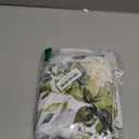 Eucalyptus Leaves Curtain and Swag Valance Set Spring Plant Decorative 3 Pcs Window Curtain & Swags Pair Sets Kitchen Topper for Living Room Bedroom