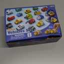 JOYIN 18 Pcs Pull Back City Cars and Trucks Toy Vehicles Set, Friction Powered Cars Toys for Toddlers, Kids Stocking Stuffers, Treasure Box Gifts for Classroom, Gifts for Grandkids, Easter Basket