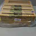 Calmbee 9 IN 1 Storage Bag Organizer for Kitchen Drawer, Bamboo Foil and Plastic Wrap with Cutter, Organizers Compatible Gallon, Quart, Sandwich Snack Size (Natural)