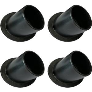 Patio Swing Feet Replacement - Fits 1.5" (38mm) Diameter Leg Tubes Anti-Slip Angled Plastic Foot Caps to Secure & Stabilize Outdoor Porch Canopy Swing Chair Stand on Ground, Black (4 Pack)