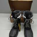 FREE SOLDIER Women's Waterproof Winter Cold Weather Snow Boots for Women Outdoor Fashion Duck Boots Comfortable Insulated(Black, Size 10) 