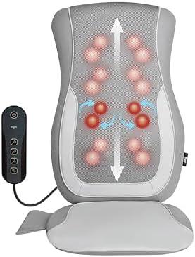 Mynt Massage Chair Pad with 4 Deep Kneading Nodes, Shiatsu Back Massager for Chair