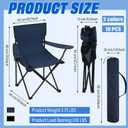 Huwena 10 Pack Folding Camping Chairs with Cup Holder and Carry Bags, Portable Outdoor Lawn Chairs Bulk for Picnic Party Backyard Events Beach Outdoor Activities, 19.7 X 19.7 X 31.5 Inches