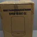 BestOffice Black Plastic Touch Free High-Capacity Garbage Can with Lid, 49L/13G, Rectangular, Quiet Close, Kitchen, Bedroom, Bathroom, Office