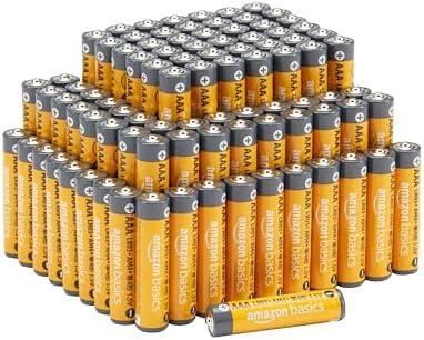 Amazon Basics AAA Alkaline High-Performance Batteries, 1.5 Volt, 10-Year Shelf Life, 100 Count (Pack of 1)
