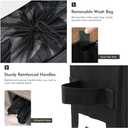 25" Slim Rolling Laundry basket on Wheels, 50L Collapsible Narrow Corner Laundry Hamper, Foldable Storage Bins, Black