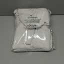 Nanspring Beige White Linen Curtains 84 Inch Length 2 Panels Set for Living Room Rod Pocket Back Tab Light Filtering Window Drapes for Bedroom Dining Room Protect Privacy Home Decor