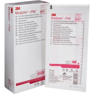 3M MEDIPORE +PAD Soft Cloth Adhesive Wound Dressing, 25 Ct
