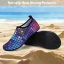 Water Shoes for Womens Mens Barefoot Aqua Yoga Socks for Pool Beach Surf Walking Water Park Boating Sports Water Shoes (7.5-8.5 Women/6-7 Men, Purple)