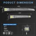 Led Light Bar Kits 52 Inch 1122W Straight +32 Inch 672W Straight Triple Row Spot Flood Combo Beam Light Bars+3Pcs 4Inch 60W Led Fog Lights W/Rocker Switch Wiring Harness for Jeep Trucks ATV UTV Boats