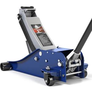 Jack Boss 3 Ton Floor Jack, Hydraulic Car Jack, Low Profile with Dual Pumps, Quickly Lift Steel Service Jack (6600lbs)