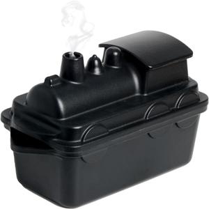 Train Wood Stove Steamer, Woodstove Humidifier, Cast Iron Steamer, Fireplace Humidifier, Wood Burning Stove Accessories, 2.8 Quart, Rust Resistant, Matte Black