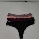 Kalon 5 Pack Women's Nylon Spandex Thong Underwear, XXXL