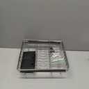 Small Expandable Over The Sink Dish Drainer Drying Rack In Stainless Steel Metal For Kitchen, Counter Space Saving Compact Above Plate Dryer Strainer, Adjustable Hanging Inside Sink Wire Drain Holder