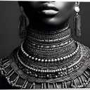 Framed Black Woman Wall Art African American feminist Canvas Wall Decor Fashion Charming Woman Pictures Prints Posters Black Paintings for Living Room Bedroom Home Decorations Ready To Hang (16x12 in) (16L" x 12W")
