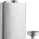 Solid Flasks Stainless Steel Flask & Funnel Set, 8 oz